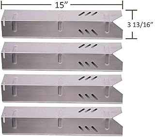 BBQ funland SH1591 (4-pack) Stainless Steel Heat Plate for Gas Grill Models Uniflame