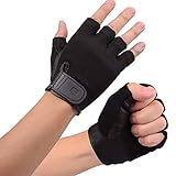 Generic Fitness Handschuhe Männer Frauen Turnhandschuhe Cross Training Handschuhe Fingerlose Gewichtheberhandschuhe Schwarz Sporthandschuhe (Farbe : Black, Size : L)