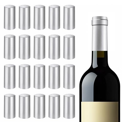 Capuchón termorretráctil de PVC 30x60mm de color plata para sellar 120 botellas de vino