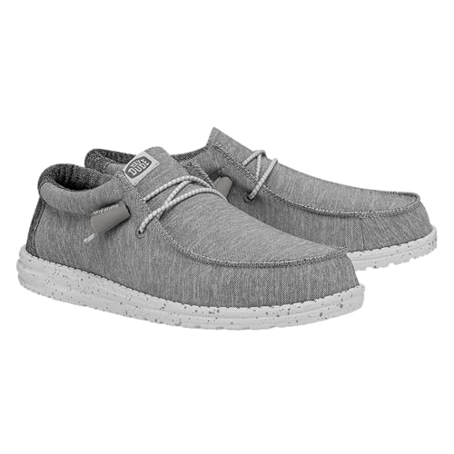 Image of HEYDUDE Men's Wally-Sport Knit Grey Size 12 | Men's Shoes | Men Slip-on Loafers | Comfortable & Light-Weight