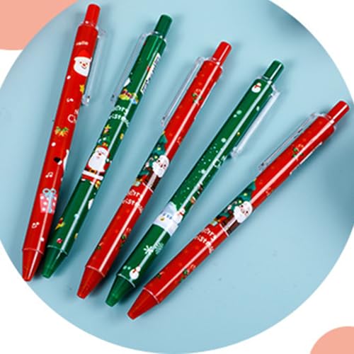 Pack de 10 bolígrafos gel retráctiles navideños miniatura 3
