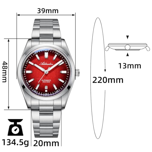 Image of ADDIESDIVE Mens Watch Automatic NH35 /8215 200M Luminous Easy to Read Dial Wrist Watch Minimalist Fashion Simple Watch Analog Date with Leather Strap and Bracelet
