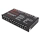 Fydun Auto Audio Grafik Equalizer Universeller Parametrischer Auto Equalizer Tiefpass 7-Band Variable Verstärkungseinstellung High Level Eingangs EQ für Stereoanlage