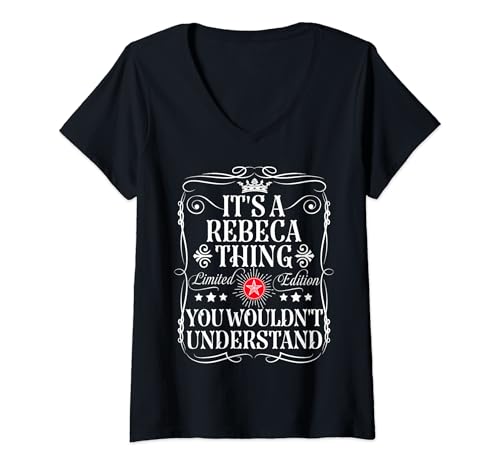 Mujer Rebeca Nombre Es Una Cosa Rebeca Que No Entendería Camiseta Cuello V