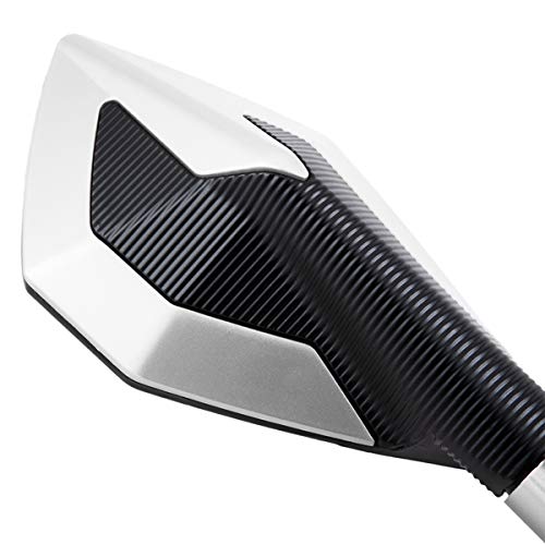 Universal Motorcycle Side Mirrors With 8Mm 10Mm Bolts For Gy6 Scooter Dirt Street Quad Bike Cruiser Atv (Silver) #TOP5