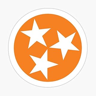 Tennessee Orange Tristar Sticker - Auto, Wall, Laptop, Cell, Truck Sticker for Windows, Cars, Trucks