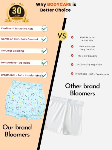 Image of BODYCARE Unisex Baby Trunks for Girls & Boys | Soft Cotton Innerwear Panty Set for Toddlers | Pack of 3| Comfortable & Stretchable Underwear (Colour Print May Very)