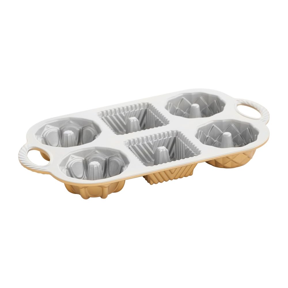 Nordic Ware Moule 6 mini Bundt® Geo Gold