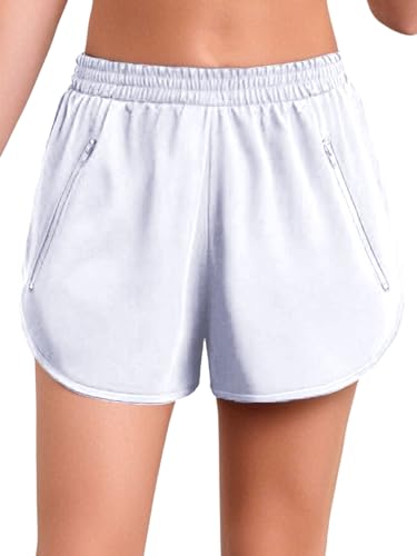 Jugaoge Tennis Shorts for Girls with Built-in Mesh Liner Elastic High Waist Athletic Gym Running Shorts3