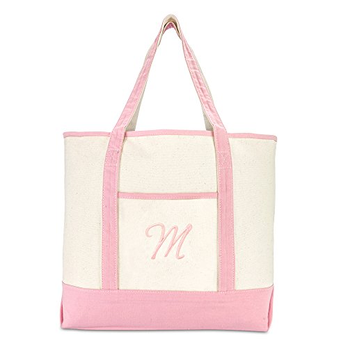 Bolso Tote de Lona de Algodón para Mujer Rosa miniatura 3