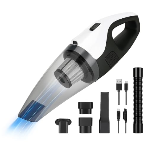 Handheld Cordless Vacuum, Lightweight Car Vacuum with 6000Pa Powerful Suction,