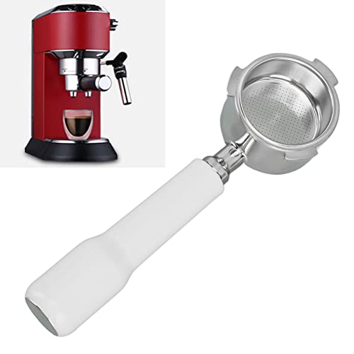 Mtlavishness Portafilter Filter Bottomless Monolayer Handle Portafilter Fits for DEDICA ARTE for EC0680 EC0685 (White) - Image 7