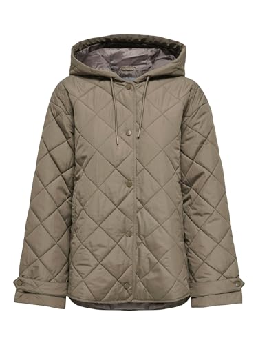 ONLY Quilted Hood Jacket Onljuliet Noos Otw-Chaqueta Acolchada con Capucha, Nogal, L Mujeres