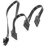 lilila-ree for Corsair SATA Power Splitter Cable, 6-Pin to 3X 15-Pin SATA Female Power Supply Adapter for Additional SSD/HDD, for Corsair RM550x RM650x RM750x RM850x RM1000x Modular PSUs - 20 Inch