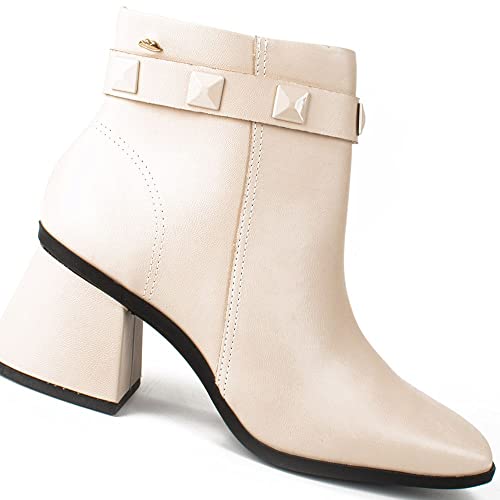 Bota Bico Quadrado Feminino Dakota Nude