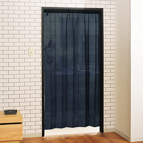 PaletteLife 間仕切りカーテン 2枚セット アコーディオンカーテン 250cm丈 幅100cm のれん ネイビー