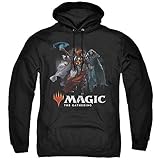 Magic The Gathering Planeswalkers Unisex Adult Pull-Over Hoodie for Men and Women, X-Large Black