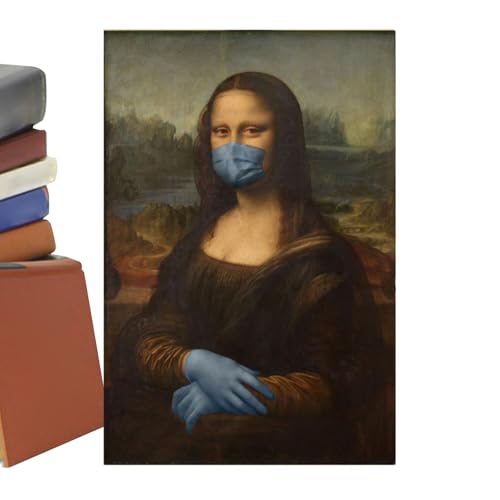 Pintura al óleo humorística femenina con acabado retro refinado para salones distinguidos