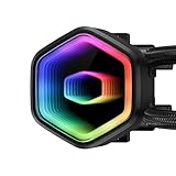 Cooler Master MasterLiquid 360 Core II CPU Liquid Cooler - 360mm AIO Water Cooling System (Max. 280W TDP), GR9 Dual-Chamber Pump, Enhanced ARGB Gen 2 Fans, Quick-Mount AMD & Intel Kits - Black - Image 5