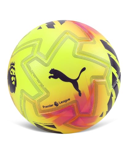 PUMA Ballon de Football Orbita Ultimate Premier League Lights (qualité FIFA® Pro) 5, Fluo Yellow Multicolor