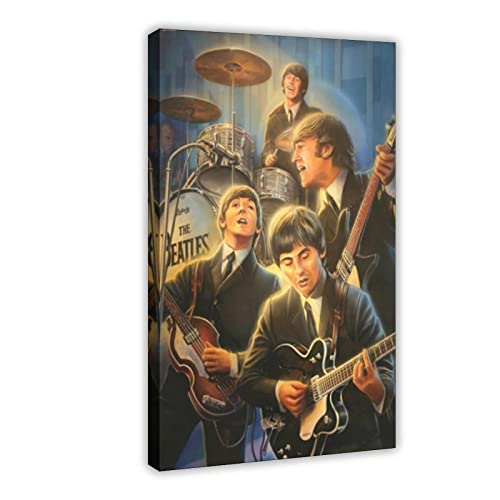 Poster sur toile The Beatles – Décoration murale – Pour salon, chambre à coucher – Cadre : 50 x 75 cm - Les Beatles, Paul McCartney, John Lennon, RIngo Starr, George Harrison Poster sur toile The Beatles - Décoration murale - Pour salon, chambre à coucher - Cadre : 50 x 75 cm
