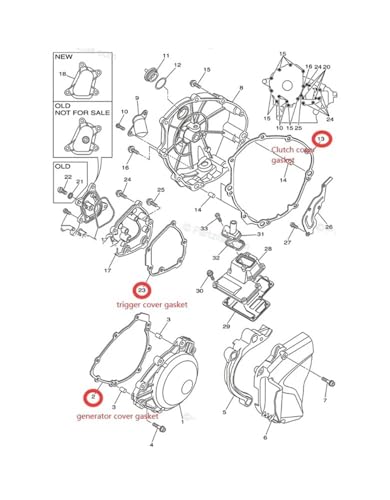 Kit joints moteur YZF-R1 2009-2014 haute performance pour carter d'embrayage - 4