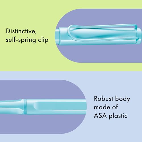 Image of Lamy safari aquasky - Rollerball Pen with ergonomic grip & line width M - for pleasant long writing - made of robust ASA plastic - including rollerball refill M 63 in black