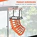 GYMAX Basketball Rebounder, 360° Rotatable Basketball Return Attachment with 4 Stable Large Hooks for 18
