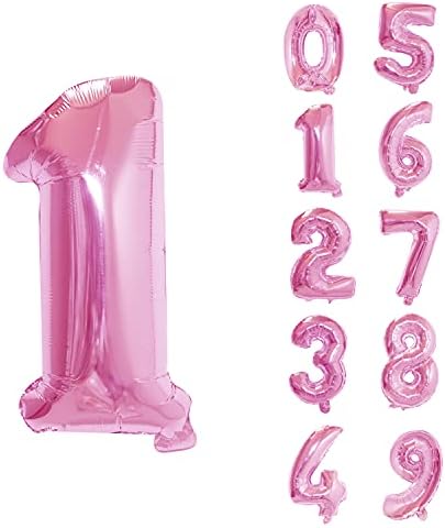 Trimming Shop 32" Large Foil Balloons, Number 8 Balloon, Self Sealing Helium Balloons for Birthday, Wedding, Party Supplies, Decoration, Foil Balloons for Parties, Blue