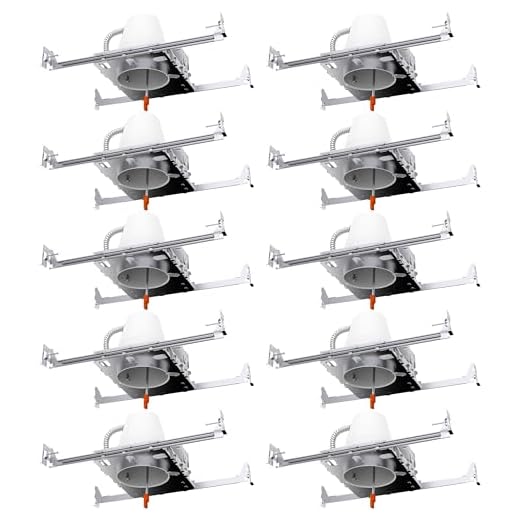 Sunco 10 Pack 4 Inch Recessed Lighting Housing, New Construction Can