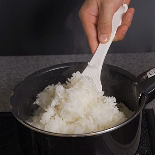 Japanese Rice Paddle And Rice Measuring Cup Bundle - Standing Rice Scoop And 3/4 Cup Measuring Cup For Rice Measure (180 Cup In Ml) - Made In Japan #TOP5