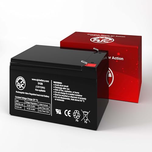 AJC Battery Compatible with Peg Perego John Deere Ground Force Tractor with Trailer IGOR0039 12V 12Ah Ride-On Toy Battery