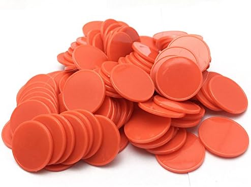 Smartdealspro Set of 100 25MM/1 Inch Opaque Plastic Learning Counting Counters Poker Chips (Red)