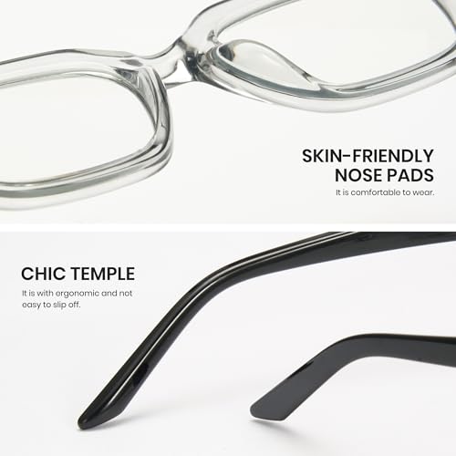 Image of Cyxus Blue Light Blocking Glasses Women Men TR90 Square Chunky Frame Computer Gaming Party 8237