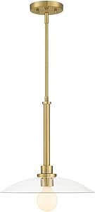 DESIGNERS FOUNTAIN Litto Pendant Light, 14 Inch Hanging Ceiling Fixture for Kitchen Island and Dining Room, Brushed Gold, D294M-14P-BG