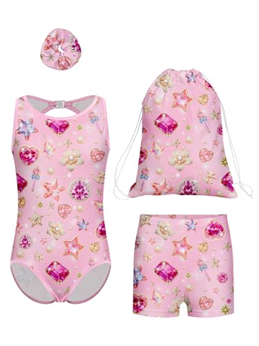 Tenue gymnastique fille anti-irritation avec short élastique