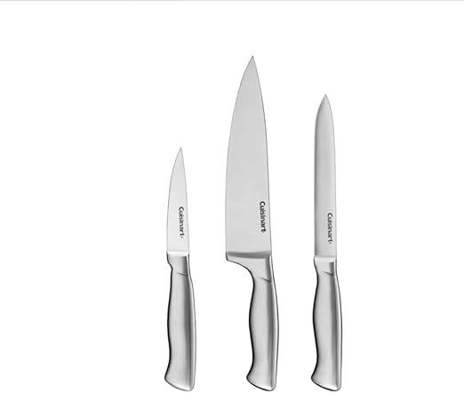 Set Cuchillos Cocina 3 Piezas Acero Inoxidable