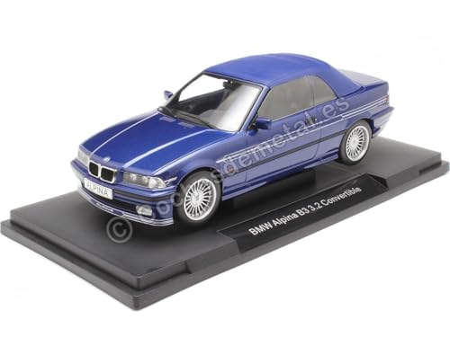 BMW ALPINA B3 3.2 convertible 1996 bleu miniature voiture de collection 1 18 rare