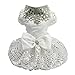 Bling Dog Dress White Wedding Dress Party Cosplay Costume Handmade Skirt Cat Princess Dress S