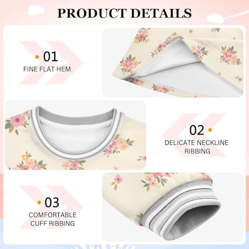 Light Florets Girls Dresses Long Sleeve Sweatshirt Dress for Girls Winter Toddler Casual A Line Dresses Size 2-8T3