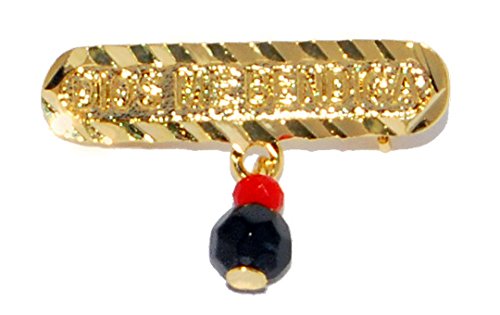 14KT GP BABY "GOD BLESS ME" "DIOS ME BENDIGA" AZABACHE LUCKY CHARM EVIL EYE PIN3