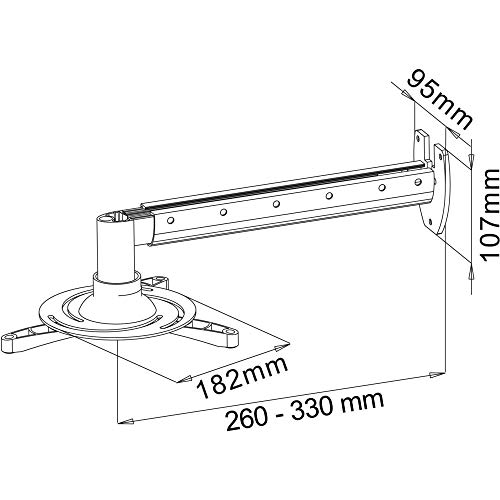 Support mural MyWall H16-5L orientable pour éviter les reflets TV