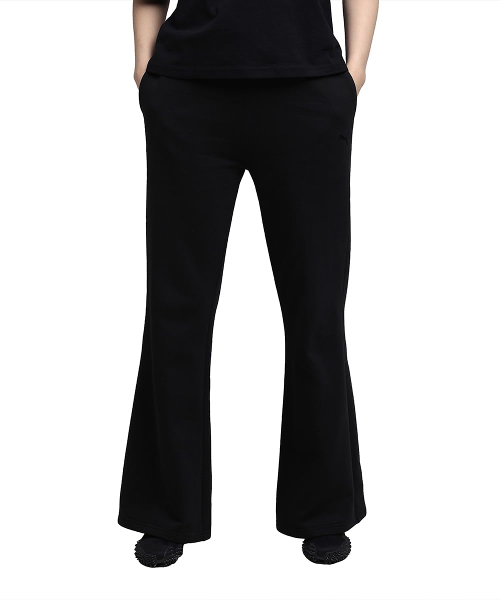 PUMA HER Comfort High-Waist Straight Pants FL op Puma Black
