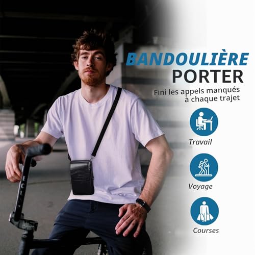Étui de support de téléphone portable en cuir pour iPhone 14 Pro Max - 5