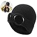 Peosaard Knitted Beanie Hat Winter Thermal Skull Cap with Detachable Goggles Ear Protection Black, Knitted Beanie