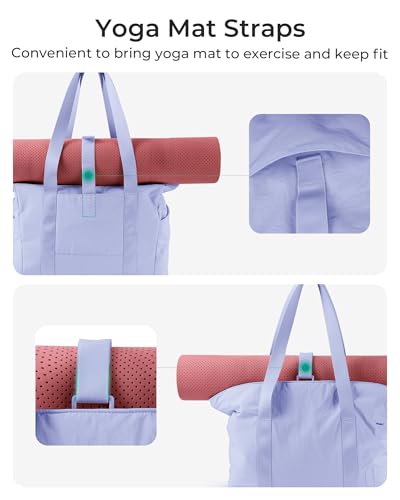 Image of BAGSMART Tote Bag for Women, Tote Bag with Zipper Work Tote with Compartments Nurse Shoulder Hanbag for Travel, Gym