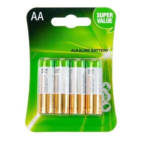 SuperPila alcalina 15A (4 Pilas AA alcalinas) - 03015AC4. Ideal para Dispositivos Que requieren una Fuente de energía confiable y Duradera Uso prolongado.