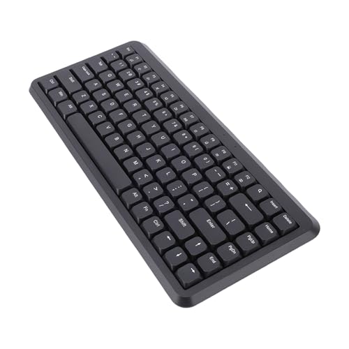 Tangxi Teclado Bluetooth Inalámbrico 2.4G, Teclado Externo Silencioso de Tamaño Completo de 105 Teclas con Teclado Numérico Teclas de Atajo Multimedia, para Computadora iOS Android (Black)