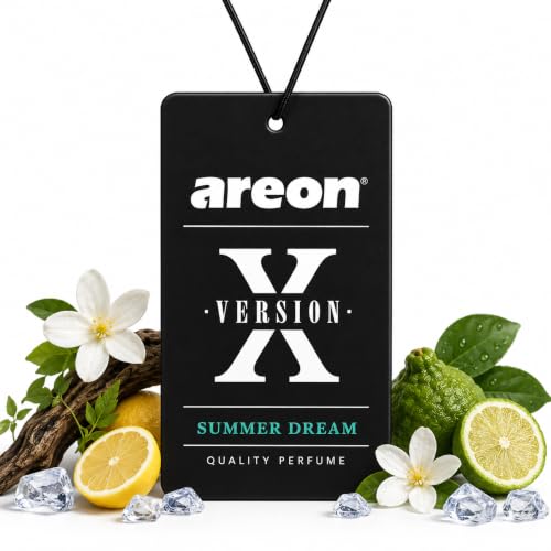 Image of AREON X Version Summer Dream Fresh Paper Hanging Car Air Freshener 12 Pack