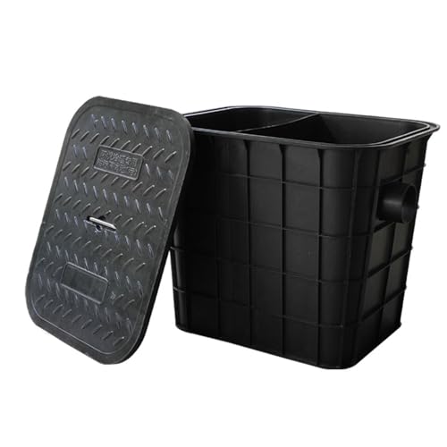 20 In Height Under Sink Grease Trap, Grease Interceptor/Separator With Removable Fine Mesh Filter 13 Gallons Per Minute, Grease Trap Cleaner For Removing & Isolating Oil, Restaurant Equipment